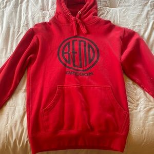 Hoodie - Red - Bend Oregon - S
